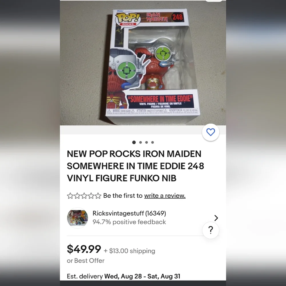 Funko Pop!  5pc Iron Maiden's Eddie Collectible Bundle Set NWOT UNOPENED - Picture 5 of 16